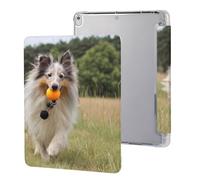 Shetland Sheepdog Running in The Grass Tri-fold Tablet Case