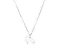 Shetland Sheepdog Silhouette Silver Necklace - Personalised