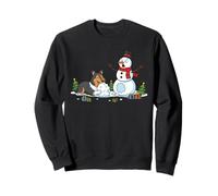 Shetland Sheepdog Snowman Christmas Tree Xmas Womens Mens Sweatshirt