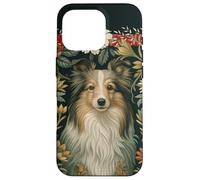 Shetland Sheepdog Victorian Style Sheltie Floral Case for iPhone 16 Pro