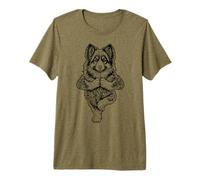 Shetland Sheepdog Yoga Dog Puppy Funny Asana Tree Pose Premium T-Shirt
