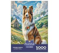 Shetland Sheepdog1000Pieces JigsawPuzzle KidsforAdult Challenging LargePiecePuzzles Age12+byth EducationalGame Brainteasing Adults Jigsaw Puzzle 38x26cm/1000pcs