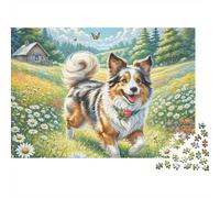 Shetland SheepdogJigsaw Puzzle Animal Recycled Board Seniors Brain Training Holiday Activity 1000 Pieces 52x38cm/1000pcs