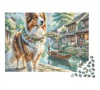 Shetland SheepdogJigsaw Puzzle AnimalEco Friendly Paper Adults Decompression Brain Training Home Decor Xmas Gift 1000 Pieces 52x38cm/1000pcs