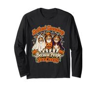 Shetland Sheepdogs Halloween Funny Dog Ghost Pumpkin Long Sleeve T-Shirt