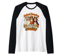Shetland Sheepdogs Halloween Funny Dog Ghost Pumpkin Raglan Baseball Tee