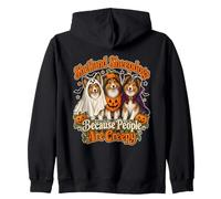 Shetland Sheepdogs Halloween Funny Dog Ghost Pumpkin Zip Hoodie