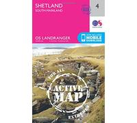 Shetland - South Mainland Map | Weatherproof | Lerwick & Fair Isle | Ordnance Survey | OS Landranger Active Map 4 | Scotland | Walks | Cycling | Days Out | Maps | Adventure