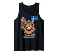 Shetland Viking Highland Cow Up Helly Aa Norse Fire Torch Tank Top