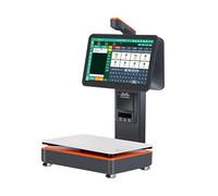 SHEUAO Pos System with Smart Scale, 1-Second Item Recognition, 5-in-1 All-in-One Design (Weigh, Checkout, Print), 15.6" Touchscreen,Built-In 58mm Receipt Printer, for Retail Black-8+128G