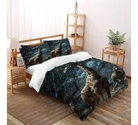 SHEVIOMB Giraffe Zebra Bedding Set 3D Digital Printing Nature SavannaBeasts Duvet Cover Set 3 Pieces Microfiber Comforter Cover Universal for All Seasons with Pillowcase Double（200x200cm）