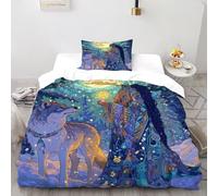 SHEVOVER Beautiful Girl Bedding Set Single（135x200cm）, Indian Culture Quilt Set, Kids Adults Bedroom Decor, Indian Culture 3D Print Bed Sets 2-piece,Decor Bedroom Collection