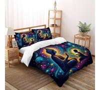 SHEVOVER Buddha Bedding Set King（220x240cm）, Indian Culture Quilt Set, For Kids Boys Girls Teens Indian Culture 3D Print Comforter Sets, 3-piece with Zipper Closure