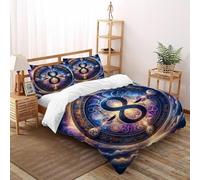 SHEVOVER Infinity Magic Cosmos Bedding Sets Double（200x200cm）, Indian Culture Comforter Cover Kids Adults Bedroom Decor, Indian Culture 3D Print Bed Sets 3-piece with Zipper Closure