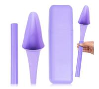 SHEWEE Flexi + Case - Reusable Pee Funnel - A Flexible, Larger Version Of The Original Female Urination Device Since 1999! Quickly, Easily & Discreetly, Wee Standing Up. Comes with Pipe & Case (Lilac)