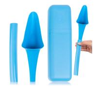 SHEWEE Flexi + Case - Reusable Pee Funnel - A Flexible, Larger Version Of The Original Female Urination Device Since 1999! Quickly, Easily & Discreetly, Wee Standing Up. Comes with Pipe & Case (Blue)
