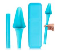 SHEWEE Flexi + Case - Reusable Pee Funnel - A Flexible, Larger Version Of The Original Female Urination Device Since 1999! Quickly, Easily & Discreetly, Wee Standing Up. Comes with Pipe & Case (Aqua)