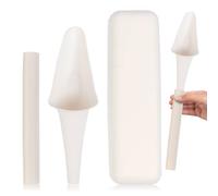 SHEWEE Flexi + Case - Reusable Pee Funnel - A Flexible, Larger Version Of The Original Female Urination Device Since 1999! Quickly, Easily & Discreetly, Wee Standing Up. Comes with Pipe & Case (White)