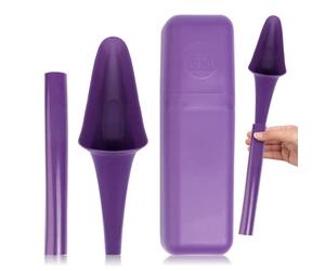 SHEWEE Flexi + Case - The Original Female Urinal - Made in the UK - Reusable & Portable Urination Device. Festival, Camping, Car, Hiking Essentials for Women. Stand to Pee Funnel - Purple