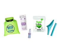SHEWEE Flexi Travel Pack - Includes Reusable Pee Funnel, Peebol Pocket Sized Toilet, Hand Sanitiser and Dry Bag (Aqua)
