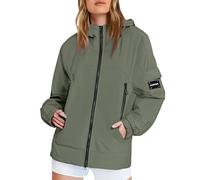 Shffuw Lightweight Waterproof Jacket Womens Casual Active Outdoor Walking Raincoats with Hooded Breathable Zip Up Softshell Jackets with Pockets Ladies Plus Size Fall Winter Jackets Coats For Women Uk