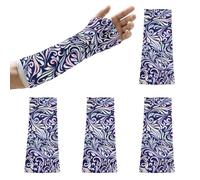 SHFGYG 4-Pack Soft Fabric Arm Cast Cover Elastic Hand Cast Cover Protection Sleeves for Cast Wound Smooth & Comfortable, Artistic Doodle Print, Elastic