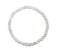 SHFJASBNUMG 4MM Blue Moonstone Bracelet for Men Women | Fits for 6-6.5" Wrist | Natural Crown Chakra Crystal for Emotion Spiritual | Gemstones for Relationship & Love