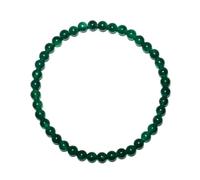 SHFJASBNUMG 4mm Emerald Bracelet | Natural Green Heart Chakra Crystal Beads - Gemstone Meditation Bracelet for Abundance & Love & Luck | Beading Tool Kit - Fits for 6-6.5" XSmall Wrist