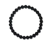 SHFJASBNUMG 6MM Black Tourmaline Crystal Bracelet, 3A Grade Real Gemstones Stretch Bracelet, Come with Extra Beads & Beaded Tools Kit, Fit 6.5" Wrist Size, Perfect choice for Friends | Familys