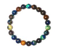 SHFJASBNUMG 8MM Chrysocolla Natural Gemstone Bracelet | Natural Solar Plexus Chakra Gemstones | Bring Luck Wealth Courage | Protection from Evil | Gift