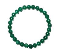 SHFJASBNUMG 8mm Emerald Bracelet | Natural Green Heart Chakra Crystal Beads - Gemstone Meditation Bracelet for Abundance & Love & Luck | Beading Tool Kit - Fits for 6.5-7.5 inch Medium Wrist Size