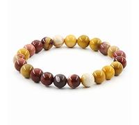 SHFJASBNUMG 8mm Natural Gemstones Round Beads Energy Power Crystal Chakra Reiki Healing Elastic Stretch Bracelet 7 Inch Unisex
