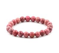 SHFJASBNUMG 8mm Natural Gemstones Round Beads Energy Power Crystal Chakra Reiki Healing Elastic Stretch Bracelet 7 Inch Unisex
