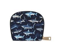 SHFJASBNUMG Angry Sharks Leather Bag Shark Wallet Cute Shark Card Pack Outdoor Adventurers - Durable Card case for Trails 9X11CM