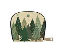 SHFJASBNUMG Christmas Tree Card Pack Green Farmhouse Style Decor Leather Bag Christmas Wallet Gamers - Arcade and Gift Card case 9X11CM