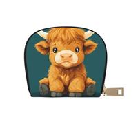 SHFJASBNUMG Cow Wallet Cute Cow Card Pack Cow Leather Bag Amusement Park Goers - Fast Pass and Payment Cards 9X11CM