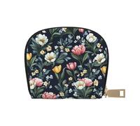 SHFJASBNUMG Dark Floral Wallet Vintage Abstract Watercolor Card Pack Blush Flower Leather Bag Urban Explorers - Compact Carry for City Adventures 9X11CM