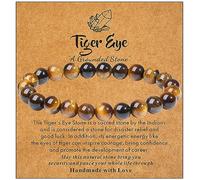 SHFJASBNUMG Healing Crystal Bracelet for Women Men, 8 mm Natural Stone Beaded Bracelets, Jewelry Birthday Gifts, Round Gemstones Stretch Bracelet