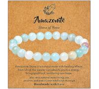 SHFJASBNUMG Healing Crystal Bracelet for Women Men, 8 mm Natural Stone Beaded Bracelets, Jewelry Birthday Gifts, Round Gemstones Stretch Bracelet