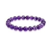SHFJASBNUMG Natural Multi Color Semi Precious Gemstone Round Bead 8MM Strand Stackable Stretch Bracelet For Women Men Teen Unisex