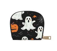 SHFJASBNUMG Pumpkin Halloween Wallet Cute Pumpkin Card Pack Happy Halloween Leather Bag Urban Explorers - Compact Carry for City Adventures 9X11CM