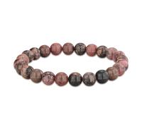 SHFJASBNUMG Rhodonite Crystal Bracelet for Promoting Self Love - Beaded Bracelets for Emotional Healing and Positivity - Crystal Gifts for Women Men - Adjustable Size
