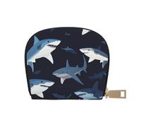 SHFJASBNUMG Shark Leather Bag Cute Shark Wallet Angry Sharks Card Pack Ski Resort Visitors - Lift Ticket and Lodge Card Holder 9X11CM