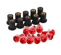 SHFT 5mm 10PCS Windshield Deflectors Bolts Compatible with CBR125R CBR150R CBR250R CBR300R CBR250RR CBR400R CBR500R CBR600F CBR650F CBR650R(Gold)(Red)