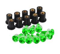 SHFT 5mm 10PCS Windshield Deflectors Bolts Compatible with CBR125R CBR150R CBR250R CBR300R CBR250RR CBR400R CBR500R CBR600F CBR650F CBR650R(Gold)(Green)