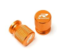SHFT Compatible with S1000R S 1000 R Sport 2017-2021 2022 2023 All Year Motorcycle Accessories Wheel Tyre Valve Caps Air Port Stem Cover(Black)(Orange)
