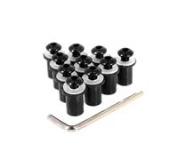 SHFT Motorcycle Windshield Bolts Screw Nut Fastener Kit M5 5mm 10PCS Compatible with NVX 155 NMAX 155 NMAX155 Xmax 125 250 300 400(Color:Black)(Black)