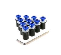SHFT Motorcycle Windshield Bolts Screw Nut Fastener Kit M5 5mm 10PCS Compatible with NVX 155 NMAX 155 NMAX155 Xmax 125 250 300 400(Color:Black)(Blue)