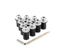 SHFT Motorcycle Windshield Bolts Screw Nut Fastener Kit M5 5mm 10PCS Compatible with NVX 155 NMAX 155 NMAX155 Xmax 125 250 300 400(Color:Black)(Silver)