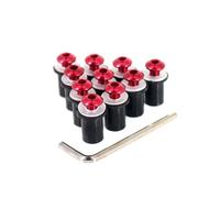 SHFT Motorcycle Windshield Bolts Screw Nut Fastener Kit M5 5mm 10PCS Compatible with NVX 155 NMAX 155 NMAX155 Xmax 125 250 300 400(Color:Black)(Red)